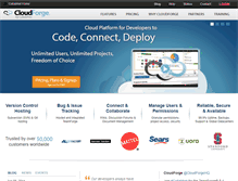 Tablet Screenshot of cloudforge.com
